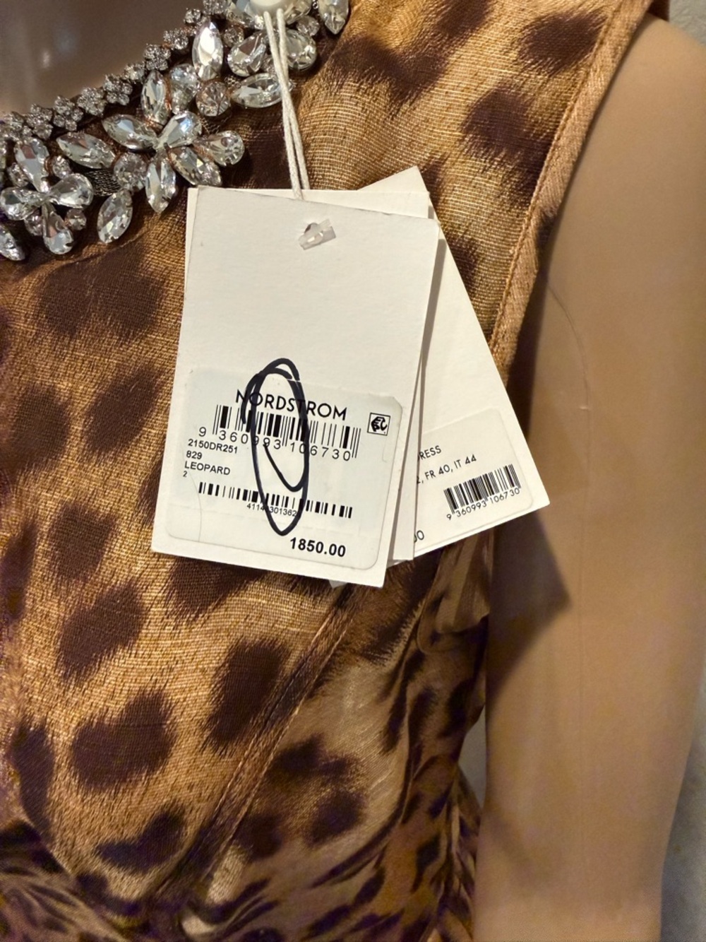 New! Zimmermann Designer Crush Panelled Mini Dress - Leopard Print Linen-Silk - Picture 2 of 7